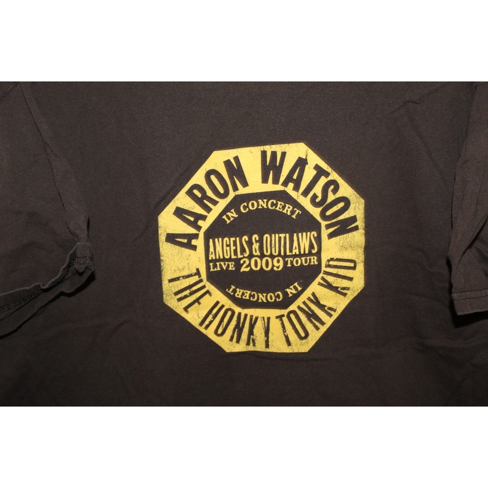Aaron Watson Angels & Outlaws Tour T Shirt Mens XL Brown Country Concert Tee